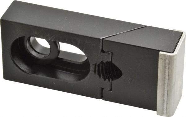 Gibraltar - 3-5/16" OAL x 1-1/2" Overall Width, Standard Grip Nose, Steel Manual Edge Clamp - Black Oxide Coating, 3/4" High, 1/2" Socket Cap Screw Slot, 3/4" Travel - Americas Industrial Supply