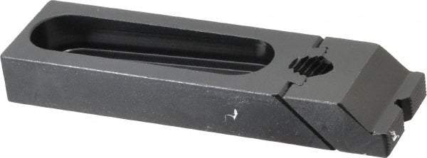 Gibraltar - 5-3/16" OAL x 1-1/2" Overall Width, Low Grip Nose, Steel Manual Edge Clamp - Black Oxide Coating, 3/4" High, 1/2" Socket Cap Screw Slot, 2-1/2" Travel - Americas Industrial Supply