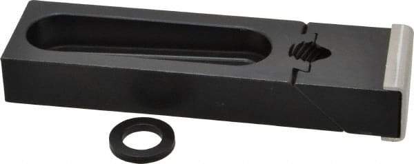 Gibraltar - 5-3/16" OAL x 1-1/2" Overall Width, Standard Grip Nose, Steel Manual Edge Clamp - Black Oxide Coating, 3/4" High, 1/2" Socket Cap Screw Slot, 2-1/2" Travel - Americas Industrial Supply