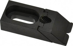 Gibraltar - 2-3/8" OAL x 1" Overall Width, Low Grip Nose, Steel Manual Edge Clamp - Black Oxide Coating, 5/8" High, 5/16" Socket Cap Screw Slot, 3/4" Travel - Americas Industrial Supply