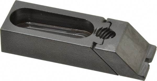 Gibraltar - 2-7/8" OAL x 1" Overall Width, Low Grip Nose, Steel Manual Edge Clamp - Black Oxide Coating, 5/8" High, 5/16" Socket Cap Screw Slot, 1-1/4" Travel - Americas Industrial Supply