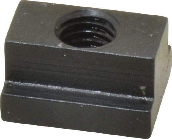 Gibraltar - 3/8-16 Blind Tapped T Slot Nut - 7/16" Slot Width, 11/16 x 7/32" Base Width x Height, 7/8 x 1/2" OAL x Height - Americas Industrial Supply