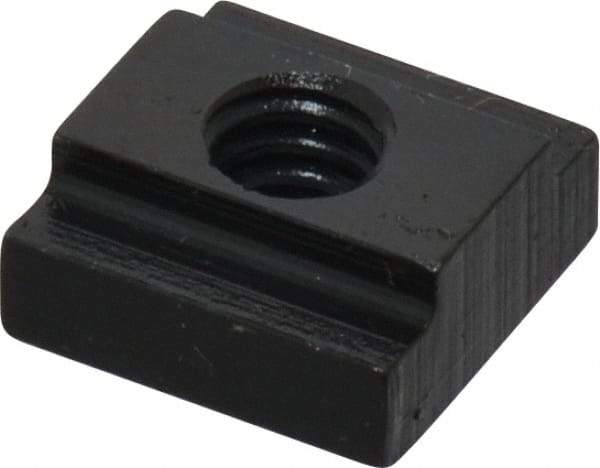 Gibraltar - 1/4-20 Tapped Through T Slot Nut - 5/16" Slot Width, 9/16 x 3/16" Base Width x Height, 9/16 x 1/4" OAL x Height - Americas Industrial Supply