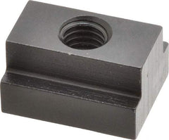 Gibraltar - 3/8-16 Tapped Through T Slot Nut - 9/16" Slot Width, 7/8 x 11/32" Base Width x Height, 1-1/8 x 5/8" OAL x Height - Americas Industrial Supply