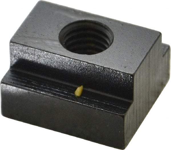 Gibraltar - 1/2-13 Tapped Through T Slot Nut - 11/16" Slot Width, 1-1/8 x 7/16" Base Width x Height, 1-1/4 x 3/4" OAL x Height - Americas Industrial Supply