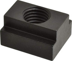 Gibraltar - 1-8 Tapped Through T Slot Nut - 1-1/16" Slot Width, 1-5/8 x 11/16" Base Width x Height, 2 x 1-1/8" OAL x Height - Americas Industrial Supply