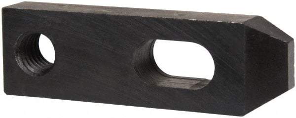 Gibraltar - 21/32" Stud, Carbon Steel, Strap Clamp - 1/2" Travel, 4" OAL x 1-1/4" Wide x 5/8" High, Black Oxide Finish, Tapered Nose - Americas Industrial Supply