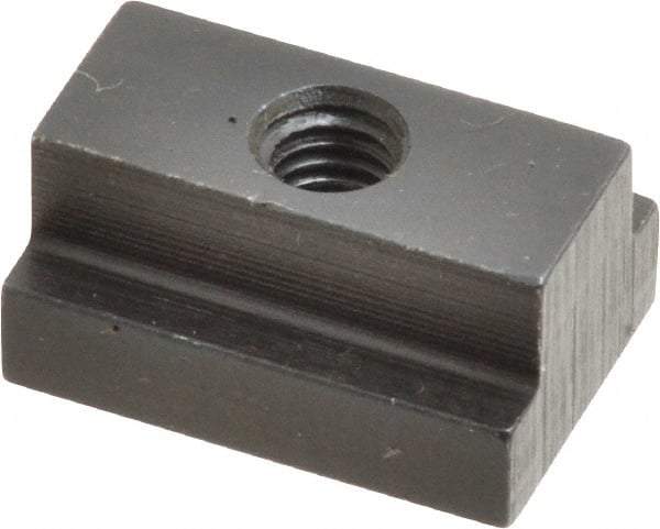 Gibraltar - M6x1.00 Tapped Through T Slot Nut - 7/16" Slot Width, 16 x 6mm Base Width x Height, 22 x 11mm OAL x Height - Americas Industrial Supply