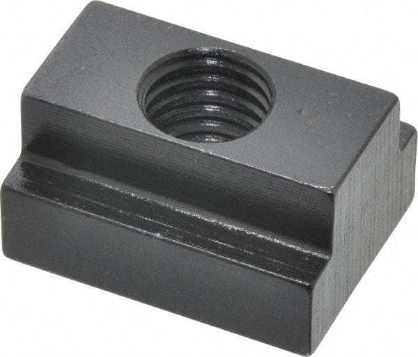 Gibraltar - M12x1.75 Tapped Through T Slot Nut - 9/16" Slot Width, 22 x 9mm Base Width x Height, 29 x 16mm OAL x Height - Americas Industrial Supply