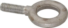 Gibraltar - 2,400 Lb Capacity, Steel, 1/2-13 Thread, Fixed Lifting Eye Bolt - Fully Threaded, 1-1/2" Shank, 1-1/2" Thread Length, No Shoulder - Americas Industrial Supply