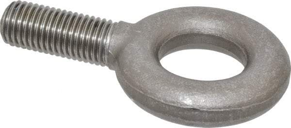 Gibraltar - 9,000 Lb Capacity, Steel, 1-8 Thread, Fixed Lifting Eye Bolt - Fully Threaded, 2-1/2" Shank, 2-1/2" Thread Length, No Shoulder - Americas Industrial Supply