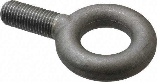 Gibraltar - 15,000 Lb Capacity, Steel, 1-1/4 - 7 Thread, Fixed Lifting Eye Bolt - Fully Threaded, 3" Shank, 3" Thread Length, No Shoulder - Americas Industrial Supply