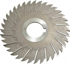 Made in USA - 5" Blade Diam x 1/8" Blade Thickness, 1-1/4" Hole, 36 Teeth, High Speed Steel Side Chip Saw - Staggered Tooth, Arbor Connection, Right Hand Cut, Uncoated - Americas Industrial Supply