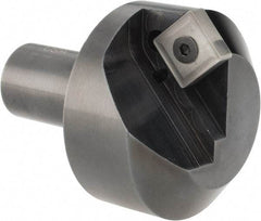 Cutting Tool Technologies - 100° Included Angle, 1.9" Max Cut Diam, 1.9mm Body Diam, 3/4" Shank Diam, 2-3/8" OAL, Indexable Countersink - 0.27" LOC, Square Insert, SNMG 432 Insert Style, Negative Rake, Series NC - Americas Industrial Supply