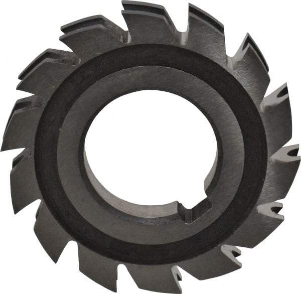 Made in USA - 3/32" Radius, 3/16" Circle Diam, 2-1/4" Diam x 0.385" Wide Cut, High Speed Steel Concave Radius Cutter - 2-1/4" OAL, Arbor Connection, Uncoated, Form Relieved, 10 Teeth - Americas Industrial Supply