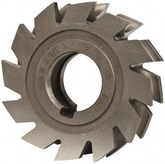 Made in USA - 5/16" Radius, 5/8" Circle Diam, 3-1/2" Diam x 1.01" Wide Cut, High Speed Steel Concave Radius Cutter - 3-1/2" OAL, Arbor Connection, Uncoated, Form Relieved, 10 Teeth - Americas Industrial Supply