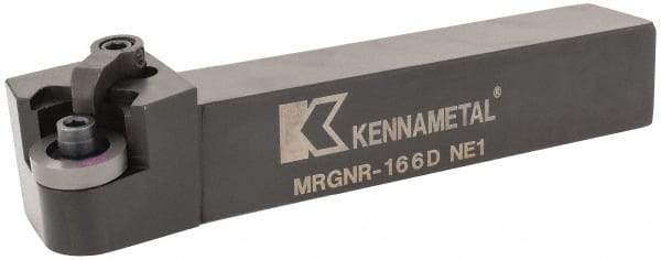Kennametal - MRGN, Right Hand Cut, 15° Lead Angle, 1" Shank Height x 1" Shank Width, Negative Rake Indexable Turning Toolholder - 6" OAL, RN..64 Insert Compatibility, Series Kenloc - Americas Industrial Supply