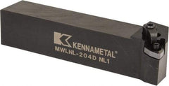 Kennametal - MWLN, Left Hand Cut, 5° Lead Angle, 1-1/4" Shank Height x 1-1/4" Shank Width, Negative Rake Indexable Turning Toolholder - 6" OAL, WN..43. Insert Compatibility, Series Kenloc - Americas Industrial Supply