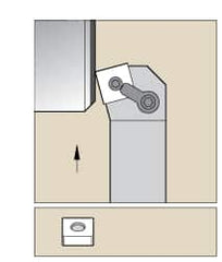 Kennametal - MSKN, Right Hand Cut, 15° Lead Angle, 1-1/4" Shank Height x 1-1/4" Shank Width, Negative Rake Indexable Turning Toolholder - 6" OAL, SN..64. Insert Compatibility, Series Kenloc - Americas Industrial Supply