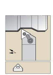 Kennametal - MTAN, Right Hand Cut, 3° Lead Angle, 3/4" Shank Height x 3/4" Shank Width, Negative Rake Indexable Turning Toolholder - 4-1/2" OAL, TN..33. Insert Compatibility, Series Kenloc - Americas Industrial Supply
