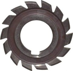 Made in USA - 1/16" Radius, 1/8" Circle Diam, 2-1/4" Cutter Diam, Arbor Connection, Convex Radius Cutter - High Speed Steel, Uncoated, Form Relieved, 12 Teeth - Americas Industrial Supply