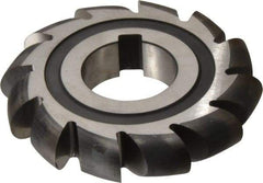 Made in USA - 5/16" Radius, 5/8" Circle Diam, 3-1/2" Cutter Diam, Arbor Connection, Convex Radius Cutter - High Speed Steel, Uncoated, Form Relieved, 12 Teeth - Americas Industrial Supply