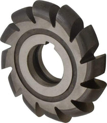 Made in USA - 3/8" Radius, 3/4" Circle Diam, 3-3/4" Cutter Diam, Arbor Connection, Convex Radius Cutter - High Speed Steel, Uncoated, Form Relieved, 12 Teeth - Americas Industrial Supply