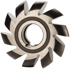 Made in USA - 1/2" Radius, 1" Circle Diam, 3-1/4" Cutter Diam, Arbor Connection, Convex Radius Cutter - High Speed Steel, Uncoated, Form Relieved, 12 Teeth - Americas Industrial Supply