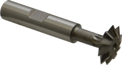 Made in USA - 3/4° 3/4" Cut Diam, 3/16" Cut Width, 3/8" Shank, High Speed Steel Double-Angle Cutter - Americas Industrial Supply