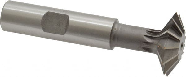 Made in USA - 1° 1" Cut Diam, 5/16" Cut Width, 1/2" Shank, High Speed Steel Double-Angle Cutter - Americas Industrial Supply