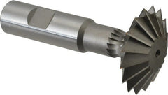 Made in USA - 1-7/8° 1-7/8" Cut Diam, 5/8" Cut Width, 3/4" Shank, High Speed Steel Double-Angle Cutter - Americas Industrial Supply