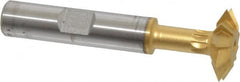 Made in USA - 3/4° 3/4" Cut Diam, 3/16" Cut Width, 3/8" Shank, High Speed Steel Double-Angle Cutter - Americas Industrial Supply