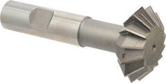 Made in USA - 1-1/2° 1-1/2" Cut Diam, 9/16" Cut Width, 5/8" Shank, High Speed Steel Double-Angle Cutter - Americas Industrial Supply