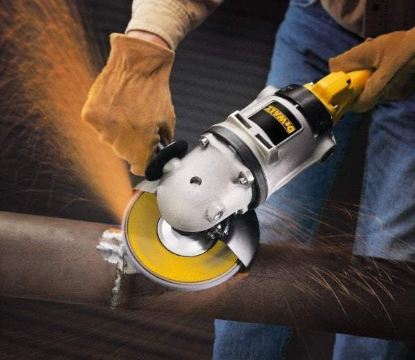 DeWALT - 36 Grit, 7" Disc Diam, 7/8" Center Hole, Type 29 Zirconia Alumina Flap Disc - 8,700 Max RPM, Fiberglass Backing, Arbor Attaching System, Coated - Americas Industrial Supply