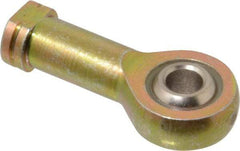 Alinabal - 1/4" ID, 3/4" Max OD, 1,650 Lb Max Static Cap, Spherical Rod End - 1/4-28 LH, 3/8" Shank Diam, 3/4" Shank Length, Steel with Molded Nyloy Raceway - Americas Industrial Supply