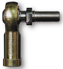 Alinabal - 0.19" ID, 5/16" Max OD, 1,200 Lb Max Static Cap, Spherical Rod End - 10-32 LH, 5/16" Shank Diam, 9/16" Shank Length, Steel with Molded Nyloy Raceway - Americas Industrial Supply