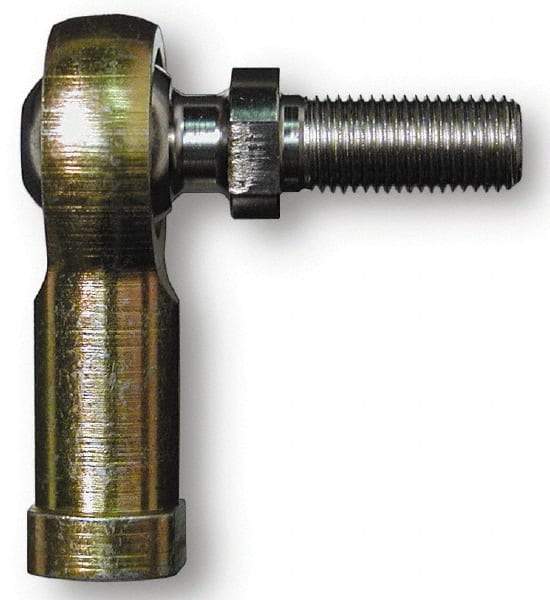 Alinabal - 7/16" ID, 1-1/8" Max OD, 3,800 Lb Max Static Cap, Spherical Rod End - 7/16-20 RH, 5/8" Shank Diam, 1-1/16" Shank Length, Steel with Molded Nyloy Raceway - Americas Industrial Supply