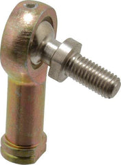 Alinabal - 1/4" ID, 3/4" Max OD, 1,650 Lb Max Static Cap, Spherical Rod End - 1/4-28 LH, 3/8" Shank Diam, 3/4" Shank Length, Steel with Molded Nyloy Raceway - Americas Industrial Supply