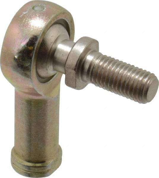 Alinabal - 5/16" ID, 7/8" Max OD, 2,800 Lb Max Static Cap, Spherical Rod End - 5/16-24 LH, 0.437" Shank Diam, 3/4" Shank Length, Steel with Molded Nyloy Raceway - Americas Industrial Supply