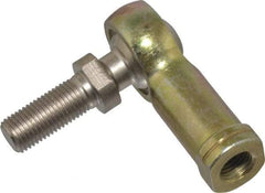 Alinabal - 3/8" ID, 1" Max OD, 3,250 Lb Max Static Cap, Spherical Rod End - 3/8-24 LH, 9/16" Shank Diam, 15/16" Shank Length, Steel with Molded Nyloy Raceway - Americas Industrial Supply