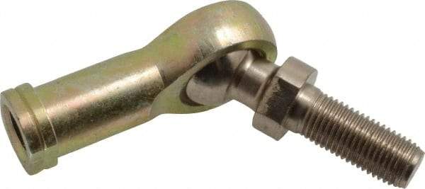 Alinabal - 7/16" ID, 1-1/8" Max OD, 3,800 Lb Max Static Cap, Spherical Rod End - 7/16-20 LH, 5/8" Shank Diam, 1-1/16" Shank Length, Steel with Molded Nyloy Raceway - Americas Industrial Supply