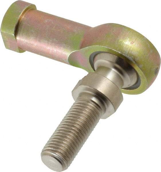 Alinabal - 3/8" ID, 1" Max OD, 3,250 Lb Max Static Cap, Spherical Rod End - 7/16-20 RH, 0.562" Shank Diam, 1-1/16" Shank Length, Steel with Molded Nyloy Raceway - Americas Industrial Supply