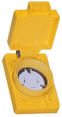 Value Collection - 277 VAC, 15 Amp, L7-15R NEMA, Ungrounded Receptacle - 2 Poles, 3 Wire, Female End, Yellow - Americas Industrial Supply