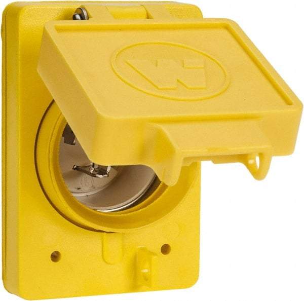 Value Collection - 125 VAC, 20 Amp, L5-20P NEMA, Ungrounded Receptacle - 2 Poles, 3 Wire, Male End, Yellow - Americas Industrial Supply