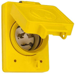 Value Collection - 250 VAC, 20 Amp, L6-20P NEMA, Ungrounded Receptacle - 2 Poles, 3 Wire, Male End, Yellow - Americas Industrial Supply