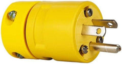 Value Collection - 347/600 VAC, 20 Amp, L23-20 NEMA, Straight, Ungrounded, Industrial Grade Plug - 4 Pole, 5 Wire, Rubber, Yellow - Americas Industrial Supply