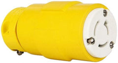 Value Collection - 125/250 VAC, 20 Amp, NonNEMA, Straight, Ungrounded, Industrial Grade Connector - 3 Pole, 3 Wire, 1 Phase, Rubber, Yellow - Americas Industrial Supply