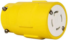 Value Collection - 125/250 VAC, 30 Amp, NonNEMA, Straight, Ungrounded, Industrial Grade Connector - 4 Pole, 4 Wire, 1 Phase, Rubber, Yellow - Americas Industrial Supply