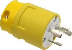 Value Collection - 277 VAC, 20 Amp, L7-20 NEMA, Straight, Ungrounded, Industrial Grade Plug - 2 Pole, 3 Wire, 1 Phase, Rubber, Yellow - Americas Industrial Supply