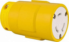 Value Collection - 277 VAC, 30 Amp, L7-30 NEMA, Straight, Ungrounded, Industrial Grade Connector - 2 Pole, 3 Wire, 1 Phase, Rubber, Yellow - Americas Industrial Supply